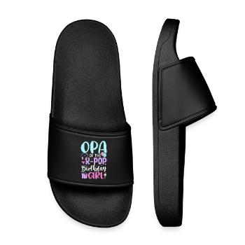 Grand-père de la fille d’anniversaire K-Pop - Claquettes enfant - noir - Devant