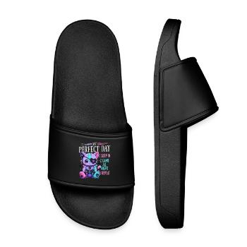 Pastel Goth Soft Goth Gaming Gamer - Kids’ Pool Sliders - black - Front
