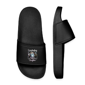 Scrapbooking Mother Daughter - Kids’ Pool Sliders - black - Front