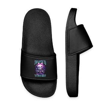 Pastel Goth Soft Goth Gaming Gamer - Kids’ Pool Sliders - black - Front