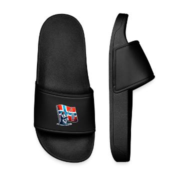 Norway Angler Motif - Kids’ Pool Sliders - black - Front