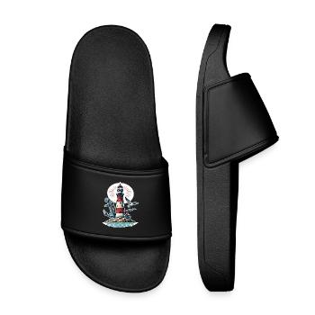 lighthouse - Kids’ Pool Sliders - black - Front