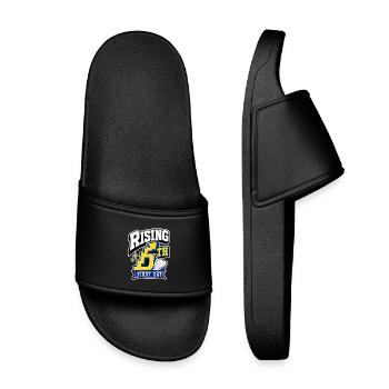 5th Grade First Day Rising 5th Fifth Grader Gift - Kids’ Pool Sliders - black - Front