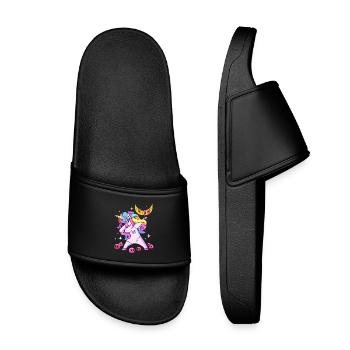 Pastel Gothic - Kids’ Pool Sliders - black - Front