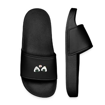 Onigiri Couple Amour - Claquettes enfant - noir - Devant