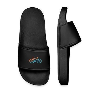 Dynamisches Fahrrad Design - Kinder Badelatschen - Schwarz - Vorne