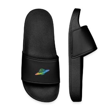 Planète arc-en-ciel - Claquettes enfant - noir - Devant