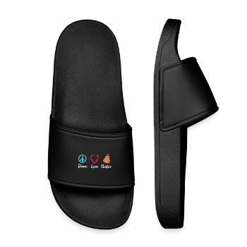 Guitare Peace Love - Claquettes enfant - noir - Devant