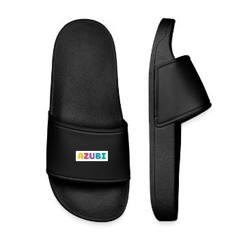 Azubi Tshirt coloured - Kinder Badelatschen - Schwarz - Vorne