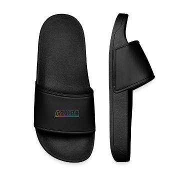 Design Azubi outline bunt - Kinder Badelatschen - Schwarz - Vorne