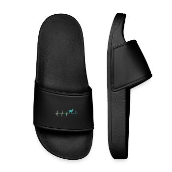 chevre battement de coeur chèvres goat - Claquettes enfant - noir - Devant