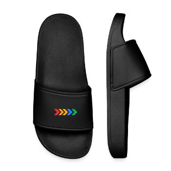 Flèches colorées - Progrès en cinq couleurs - Claquettes enfant - noir - Devant