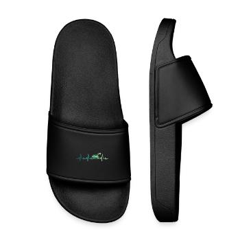 Chargeuse sur pneus battement de coeur Bulldozer - Claquettes enfant - noir - Devant