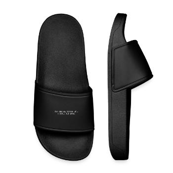 All You Can Eat Spruch - Kinder Badelatschen - Schwarz - Vorne