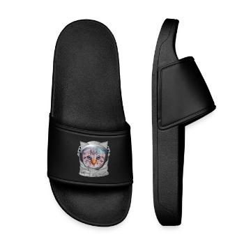 Chat dans l’espace - Claquettes enfant - noir - Devant