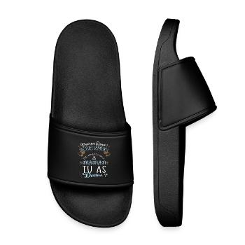 Devine quoi ! Je me cache dans le ventre de Maman - Claquettes enfant - noir - Devant