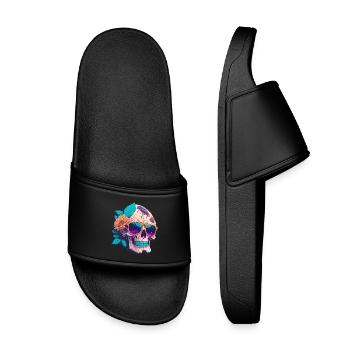 Crâne - Claquettes enfant - noir - Devant