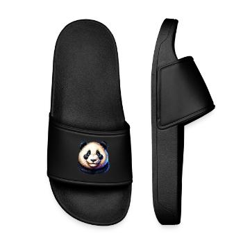 Panda - Claquettes enfant - noir - Devant