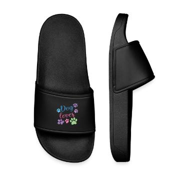 Amoureux des chiens - Claquettes enfant - noir - Devant