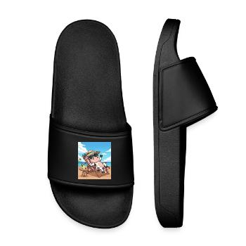 Cool cow - Kids’ Pool Sliders - black - Front