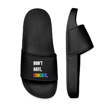 Ne pas détester la police arc-en-ciel - Claquettes enfant - noir - Devant