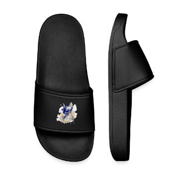Sphynx Cat Art Watercolor  - Kids’ Pool Sliders - black - Front