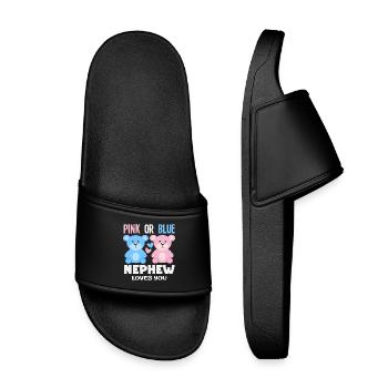 Rose ou bleu Neveu t’aime - Claquettes enfant - noir - Devant
