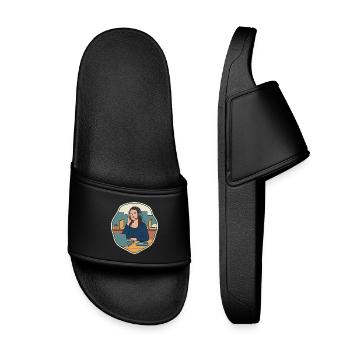 Illustration humoristique du centre d’appels Joconde - Claquettes enfant - noir - Devant