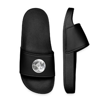 Nuit de pleine lune lune - Claquettes enfant - noir - Devant
