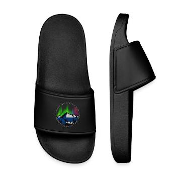 Conception de l’expérience des aurores boréales - Claquettes enfant - noir - Devant