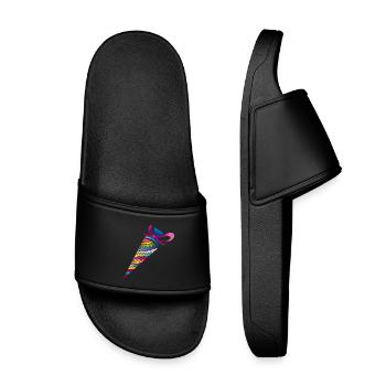 Sac d’école à motifs colorés pour la scolarisation - Claquettes enfant - noir - Devant