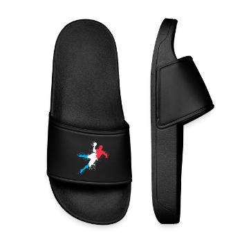 Équipe de France de handball Explosion de handballeurs Championnat d’Europe - Claquettes enfant - noir - Devant