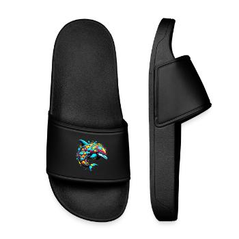 Dauphin - Claquettes enfant - noir - Devant