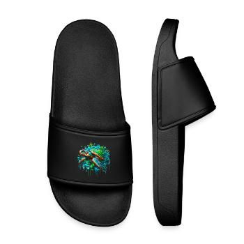 Tortue - Claquettes enfant - noir - Devant