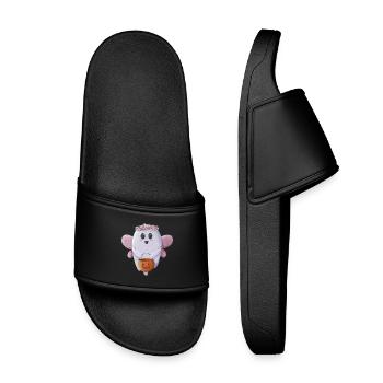 Sweet Ghost prêt pour Halloween - Claquettes enfant - noir - Devant