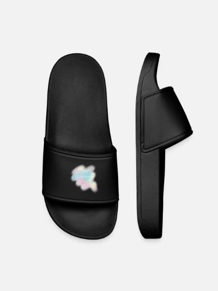 Dreamy – Pastel Watercolor Aesthetic - Kids’ Pool Sliders - black