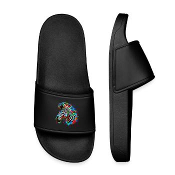 Zèbre - Claquettes enfant - noir - Devant