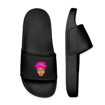 Drag Queen rose - Claquettes enfant - noir - Devant