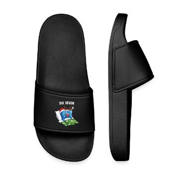 67 Six Seven Memes Pyjama de Noël - Claquettes enfant - noir - Devant