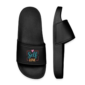 L’amour de soi - Claquettes enfant - noir - Devant