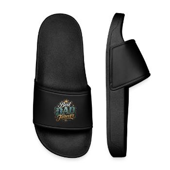 Meilleur Papa Pour Toujours - Fête des pères - Claquettes enfant - noir - Devant