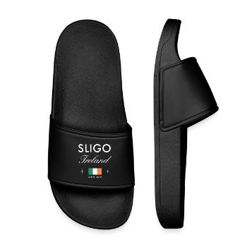 Sligo Ireland Coordinates Travel Souvenir - Kids’ Pool Sliders - black - Front