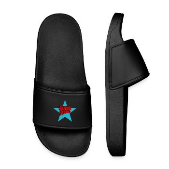 Superhero superheroes - Kids’ Pool Sliders - black - Front