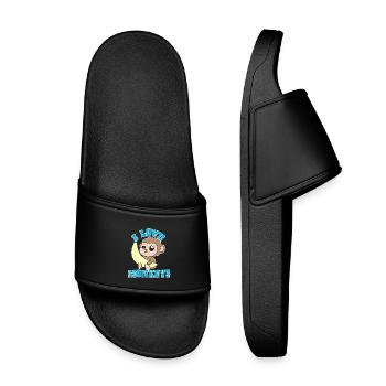 monkeys - Kids’ Pool Sliders - black - Front