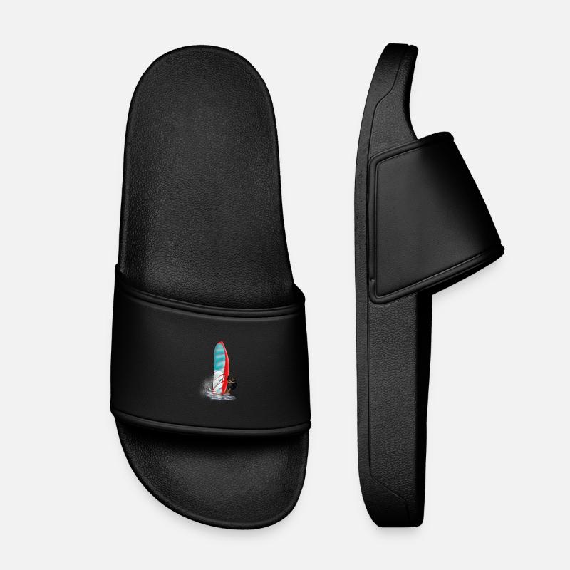 windsurfing - Claquettes enfant - noir