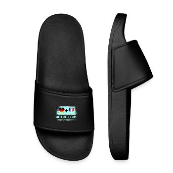 Allemagne et France 100 % génial / cadeau - Claquettes enfant - noir - Devant