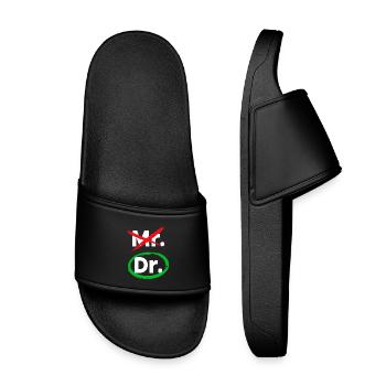 Doctor Doctor Specialist Statement Emergency Doctor Statement - Kids’ Pool Sliders - black - Front