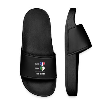 France et Algérie 100% génial / cadeau - Claquettes enfant - noir - Devant