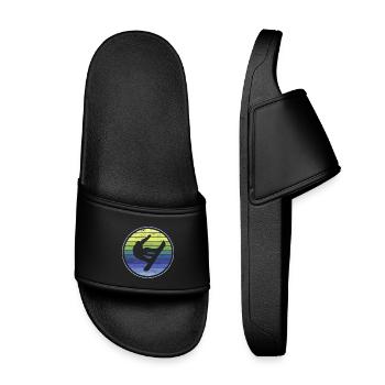 Snowboarders - Claquettes enfant - noir - Devant