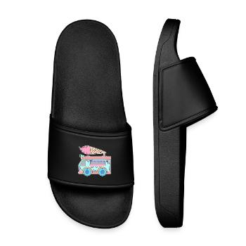 Kids Eiscreme - Kinder Badelatschen - Schwarz - Vorne